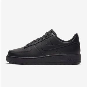 black low top air force ones